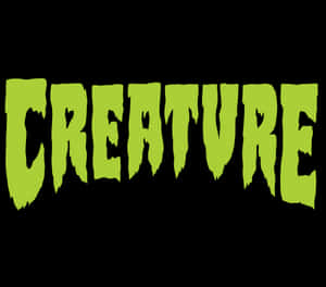 黑色背景上萊姆綠色滴落文字拼出creature — 滑板 GIF 壁紙
