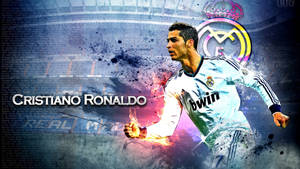 Cristiano Ronaldo 身穿皇家馬德里球衣，充滿火熱能量地衝刺。 — 克里斯蒂亞諾·羅納度 曼聯 壁紙