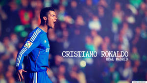Cristiano Ronaldo 在球場上穿著皇家馬德里球衣慶祝。 — 克里斯蒂亞諾·羅納度 壁紙