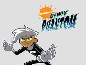 Danny Phantom 卡通角色以鬼魂型態出現，擁有綠色眼睛和白色頭髮。 — 灰色 壁紙