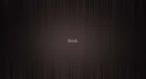 深色紋理背景，以白色居中顯示單詞 think。 — 界王拳 壁紙