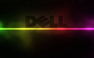 深色背景上帶有彩色光條的 Dell 標誌 — 戴爾筆記型電腦 壁紙