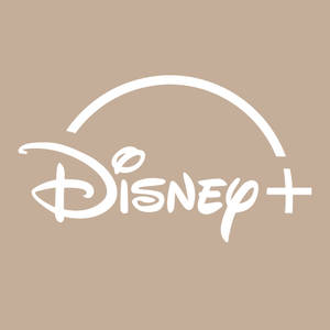 米色背景上的白色 Disney+ 串流服務標誌 — Off white 標誌 壁紙