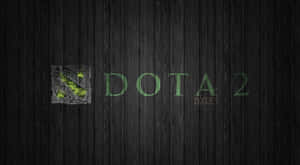 深色木紋背景上的 Dota 2 標誌 — Dota 2 4K 壁紙
