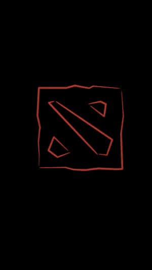 黑色背景上的紅色 Dota 2 標誌輪廓 — 電玩遊戲 GIF 壁紙