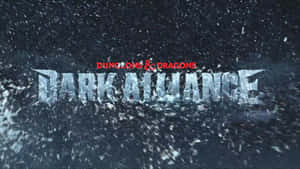 Dungeons & Dragons Dark Alliance 標題以冰凍字體搭配飄雪