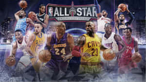 NBA 全明星多倫多 2016，頂級籃球運動員以動態姿勢亮相。 — 克里夫蘭騎士隊 壁紙