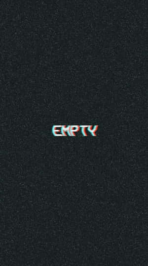 在佈滿斑點的黑色背景上，顯示「empty」的故障文字。 — 故障 壁紙