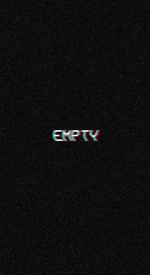 在黑色背景上帶有紅藍色邊的故障文字 empty。 — 孤獨悲傷 壁紙