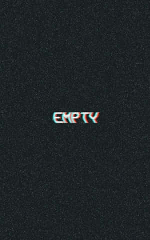 在深色斑點背景上顯示 EMPTY 的故障效果文字。 — 情緒 壁紙