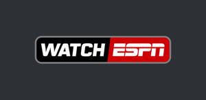 ESPN Watch 標誌，粗體白色文字位於黑色和紅色背景上。 — Off white 標誌 壁紙
