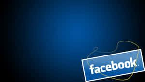 Facebook 標誌帶有黃色電纜漩渦，背景為深藍色漸變。 — Facebook 封面 壁紙
