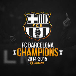 FC Barcelona 2014-2015 獎盃慶祝圖形 — 白色法拉利 壁紙