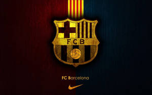 FC Barcelona 足球俱樂部標誌，紅藍背景上帶有Nike勾勾。