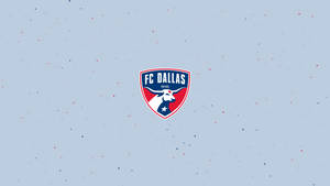 FC Dallas 足球隊標誌在斑點藍色背景上。 — 足球 壁紙