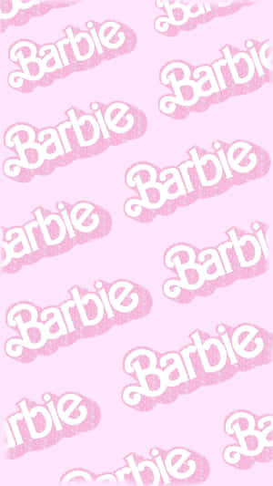 粉紅色閃亮 Barbie 標誌圖案桌布 — 可愛又粉嫩 壁紙