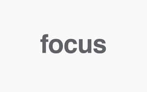 「focus」這個詞以灰色文字顯示在淺灰色背景上。 — 燈泡 壁紙