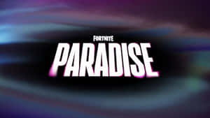 Fortnite Paradise 標誌在宇宙背景上帶有發光文字。 — 酷炫的《要塞英雄》 壁紙