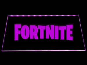 黑色背景上發光的紫色霓虹Fortnite標誌 — 酷炫的《要塞英雄》 壁紙