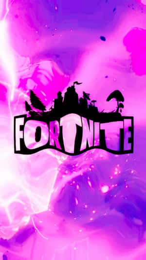 Fortnite 遊戲標誌，帶有粉紅和紫色宇宙背景及閃光。 — 酷炫的《要塞英雄》 壁紙