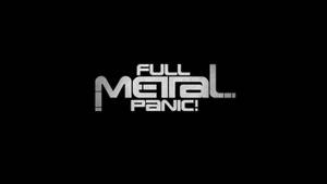 黑色背景上的 Full Metal Panic 銀色標誌 — 驚爆危機 壁紙