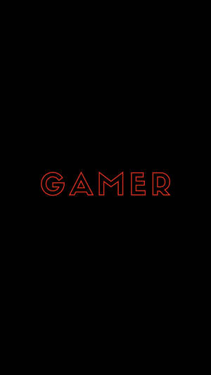 黑色背景上顯示「gamer」的紅色霓虹文字。 — 遊戲玩家標誌 壁紙