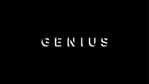 黑色背景上顯示粗體白色文字「genius」。