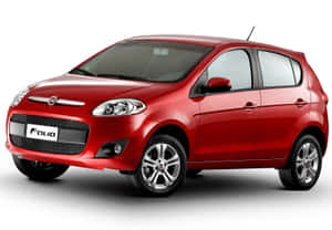 紅色Fiat Palio緊湊型車攝影棚拍攝 — 飛雅特 壁紙