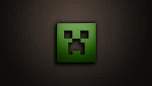 深色背景上的 Minecraft 綠色爬行者面孔 — 我的世界苦力怕 壁紙