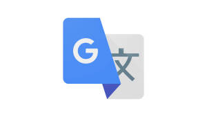 Google 翻譯應用程式圖示，帶有藍色和灰色對話氣泡。 — Off white 標誌 壁紙