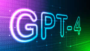 在數位二進位背景上發出霓虹光芒的 GPT-4 文字。 — Pixel 4 壁紙
