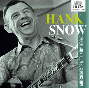 Hank Snow 手持印有他名字的吉他，露出燦爛笑容。 — 音樂 壁紙
