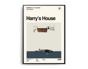 Harry Styles 專輯《Harry's House》的封面藝術，帶有浮動家具和躺臥人物。 — 哈利·史泰爾斯 GIF 壁紙
