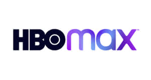白色背景上帶有黑色和紫色漸變文字的 HBO Max 標誌 — 乾淨 壁紙