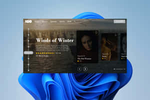 HBO 電視節目頁面顯示 Winds of Winter，背景為藍色抽象。 — HBO 壁紙
