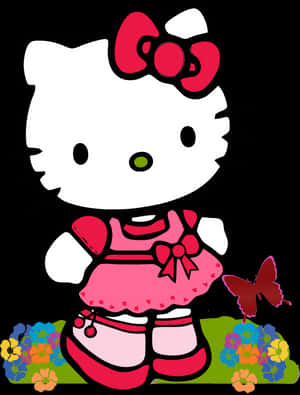 Hello Kitty 紅裙蝴蝶
