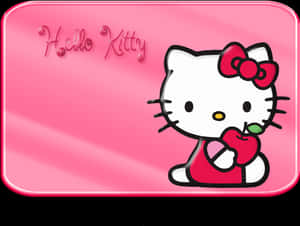 Hello Kitty與蘋果插畫，適合用作邊框、圖像與背景的高清PNG檔案