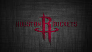 Houston Rockets 籃球隊標誌在深色紋理背景上 — 休士頓火箭隊 壁紙