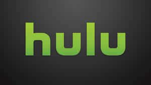 深灰色背景上的綠色漸變 Hulu 標誌 — 低飽和 壁紙