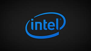 深色背景上帶有藍色紋理設計的 Intel 標誌 — Nvidia GIF 壁紙