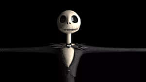 Jack Skellington 身穿黑白條紋西裝，雙臂張開。 — 傑克·史克林頓 壁紙