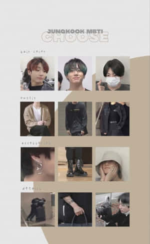 Jungkook MBTI 性格測驗，提供髮色、服裝、配飾和細節選項。 — OnePlus Pad Lite 壁紙