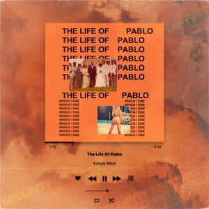 Kanye West 的《The Life of Pablo》專輯封面，帶有重複文字和照片。 — 肯伊·威斯特 壁紙
