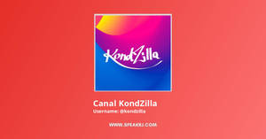 KondZilla 標誌，帶有漸變色彩和頻道資訊，背景為珊瑚色。 — 桌面 壁紙