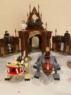LEGO Star Wars 城堡連同人偶及兩部飛梭賽車。 — 2048x2732 壁紙