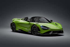 工作室燈光下的萊姆綠色McLaren 720S Spider敞篷跑車。 — Surface Pro 壁紙