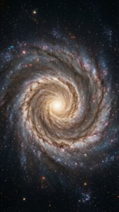 帶有發光臂和星場的螺旋星系