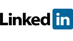 帶有黑色文字和藍色方形圖標的 LinkedIn 標誌 — 領英 壁紙