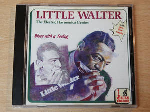 Little Walter 藍調專輯的CD封面，插圖描繪他吹奏口琴。 — 復古 壁紙