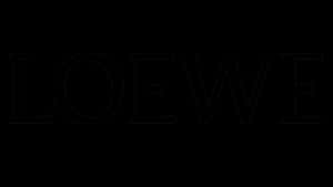 黑色背景上的白色空心LOEWE標誌 — 品牌 壁紙
